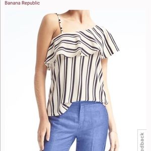 Banana Republic one shoulder blouse sz small